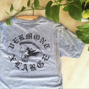 XLARGE Logo Graphic Streetwear Pocket Tee Gray M